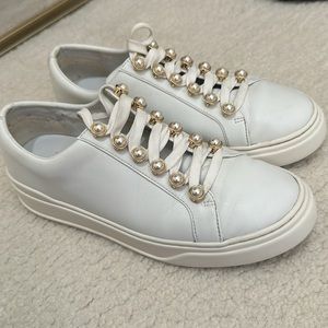 Stuart Weitzman Celsa Faux Peal leather Sneakers